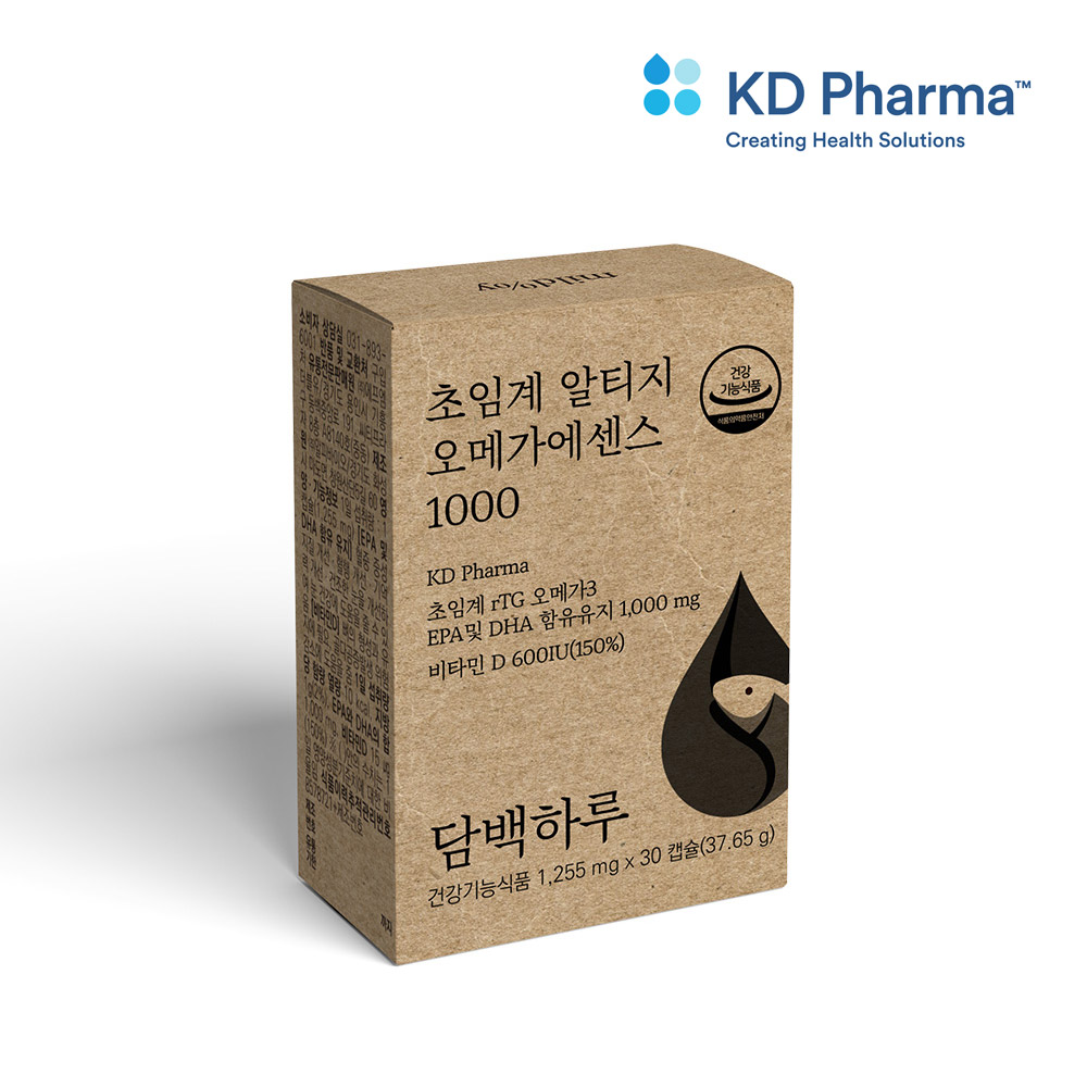 담백하루 초임계 <b>알티지 오메가</b> 에센스 1000 1255mg x 30캡슐, 6개