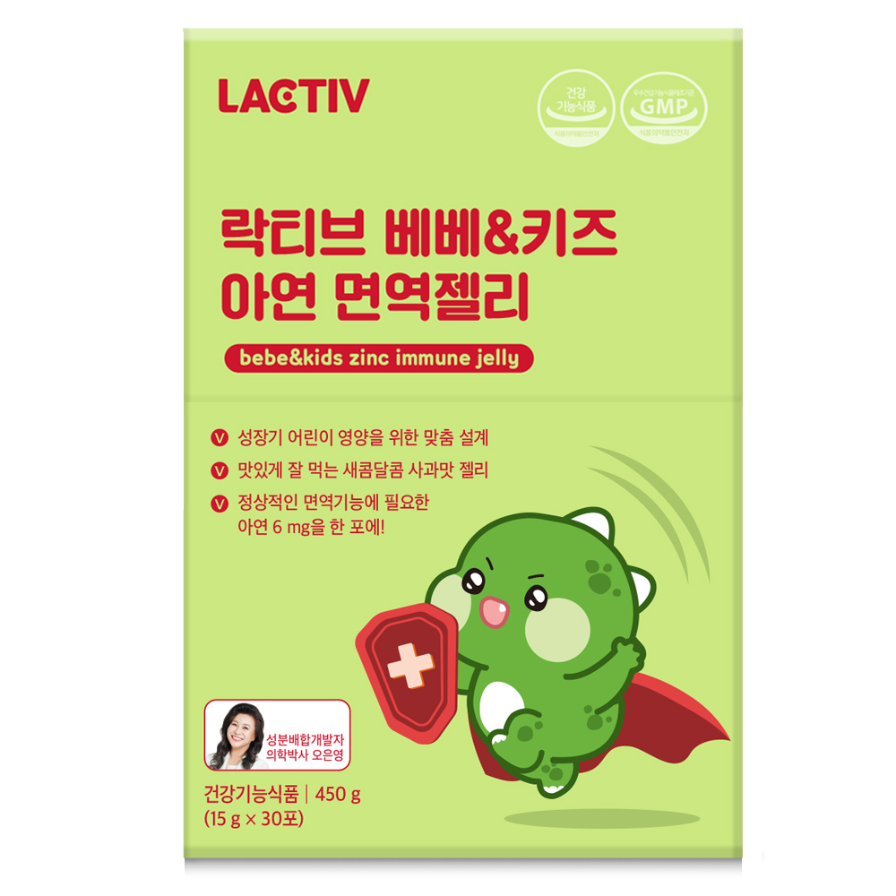 락티브 베베 키즈 아연 <b>면역</b>젤리 15g x 30포, 1개