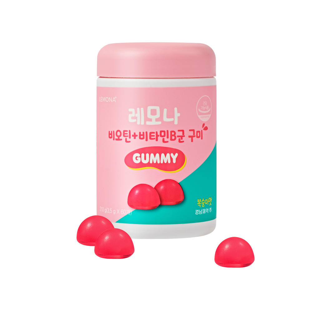 경남제약 레모나 비오틴 비타민B군 구미 3.5g x 60구미, 1개
