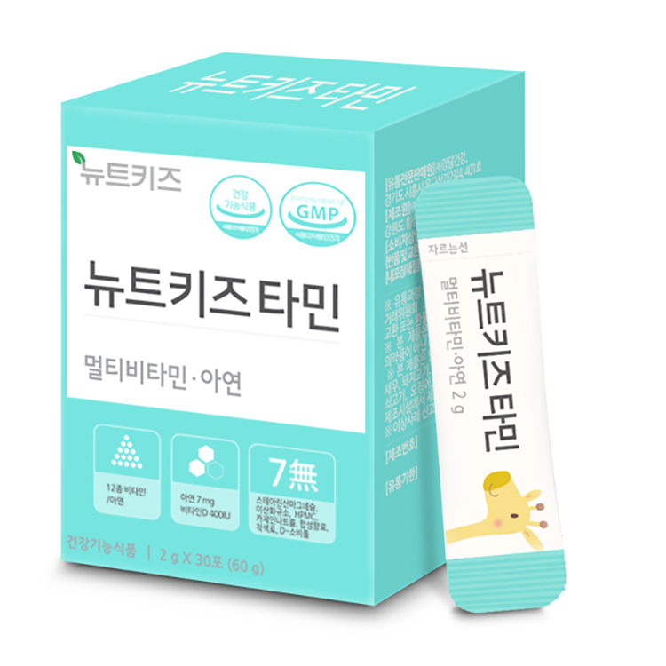 뉴트키즈타민 멀티<b>비타민</b> 아연 2g x 30포, 1개