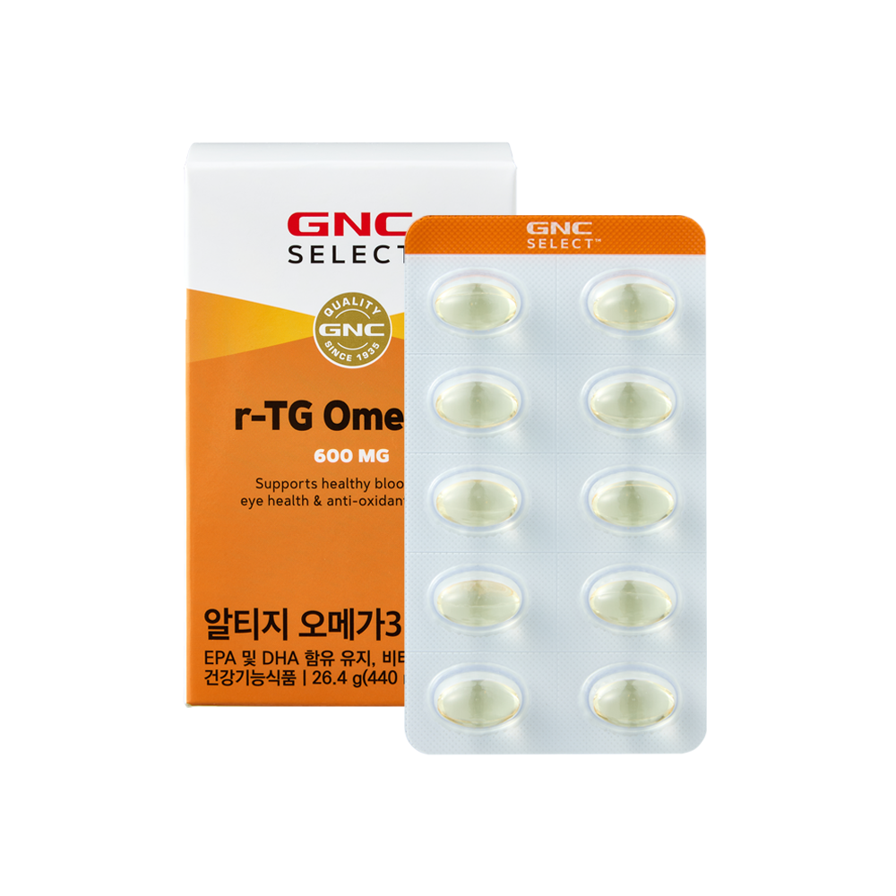 GNC 알티지 오메가3 600mg x 60캡슐, 3개