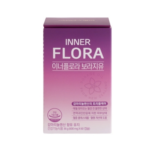 뉴오리진 이너플로라 <b>보라지유</b> 600mg x 60캡슐, 1개