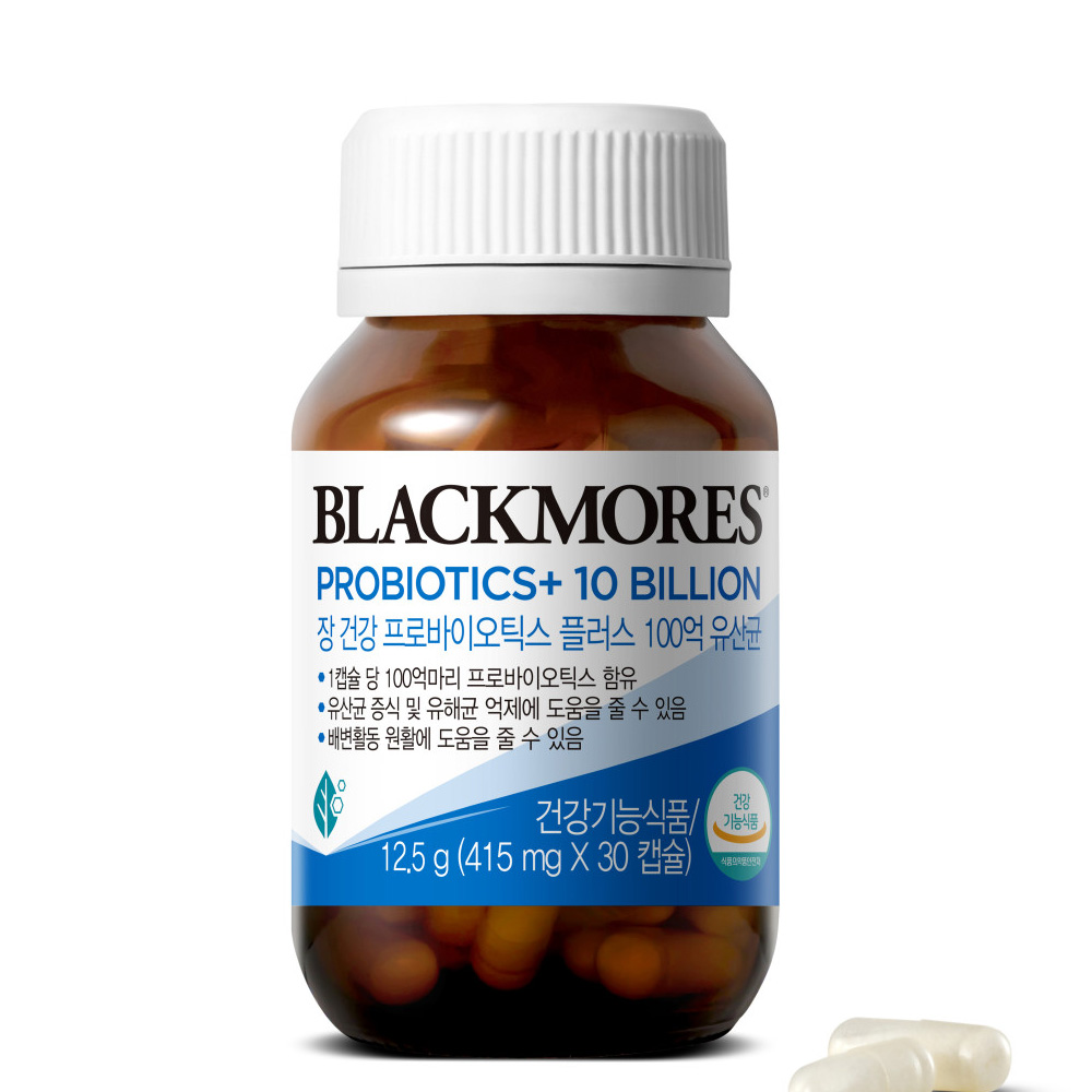 블랙모어스 장 건강 <b>프로바이오틱스</b> 플러스 <b>100억</b> 유산균 415mg x 30캡슐, 3개