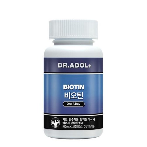 닥터아돌 <b>비오틴</b> 500mg x 120캡슐, 1개