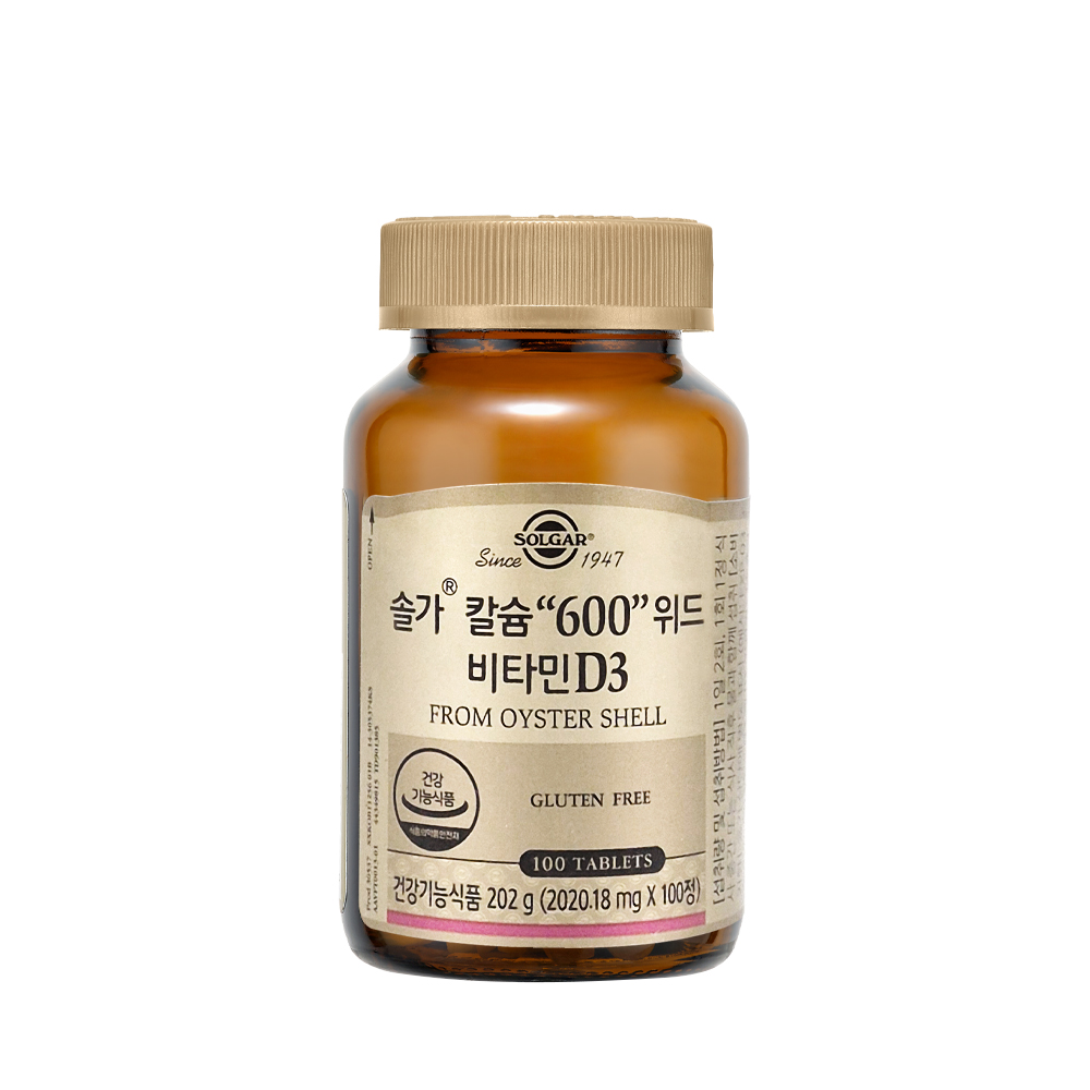 솔가 <b>칼슘</b> <b>600</b> 위드 비타민D3 2020.18mg x 100정, 1개