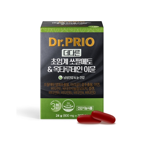 <b>닥터프리오</b> 더다른 초임계 쏘팔메토 &amp; 옥타루테인 이뮨 800mg x 30캡슐, 1개