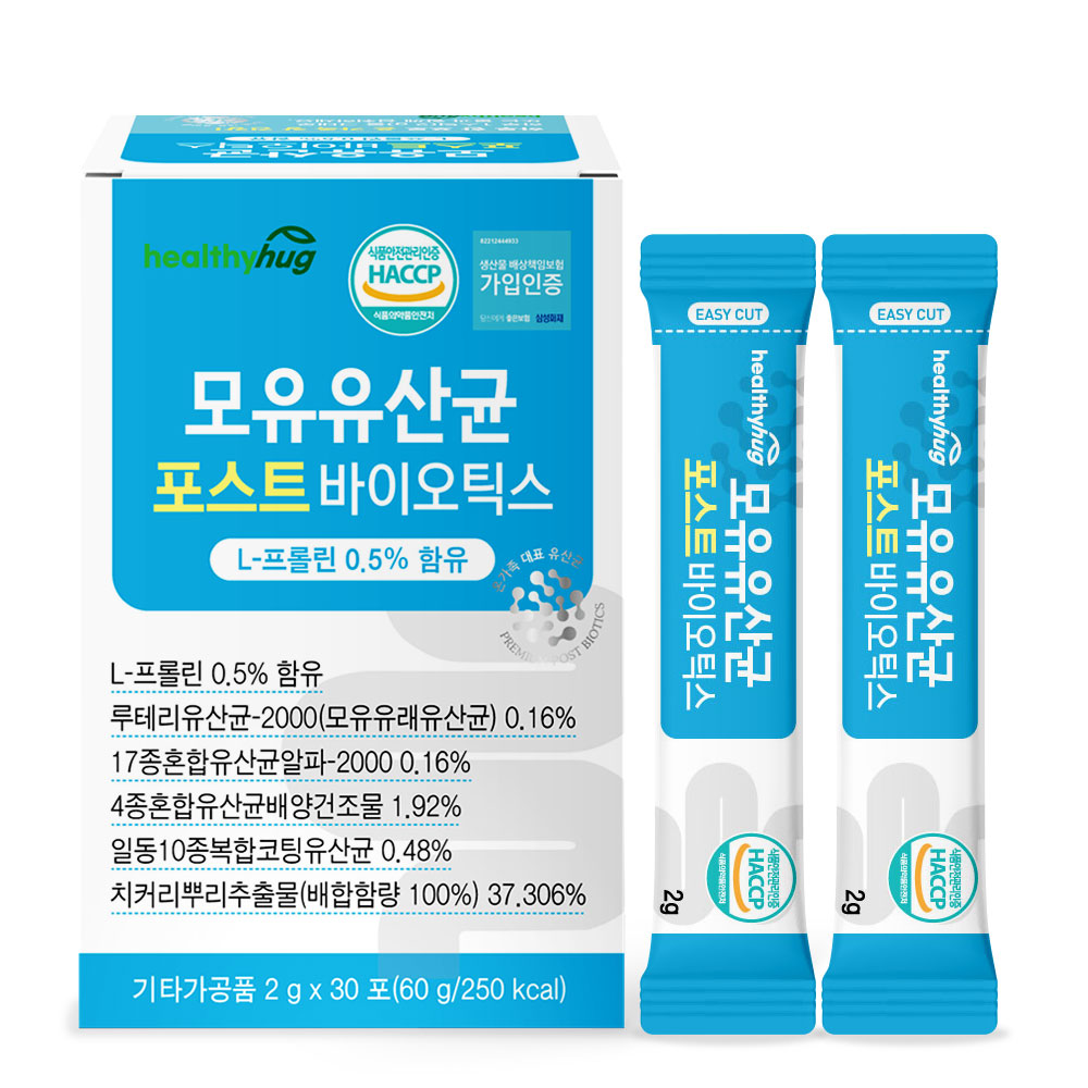 헬씨허그 모유유산균 <b>포스트바이오틱스</b> 2g x 30포, 6개