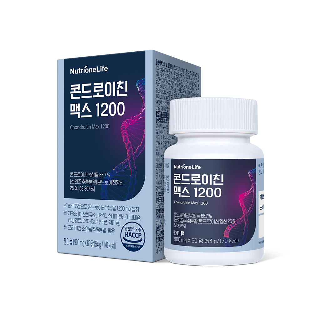 뉴트리원 <b>콘드로이친</b> 맥스 1200 900mg x 60정, 1개