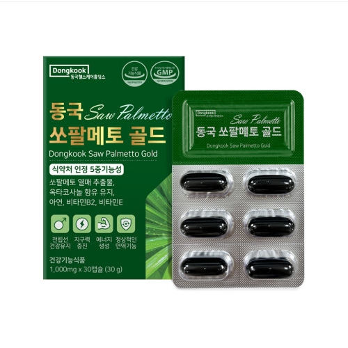 동국헬스케어<b>홀딩스</b> 쏘팔메토 골드 1000mg x 30캡슐, 6개