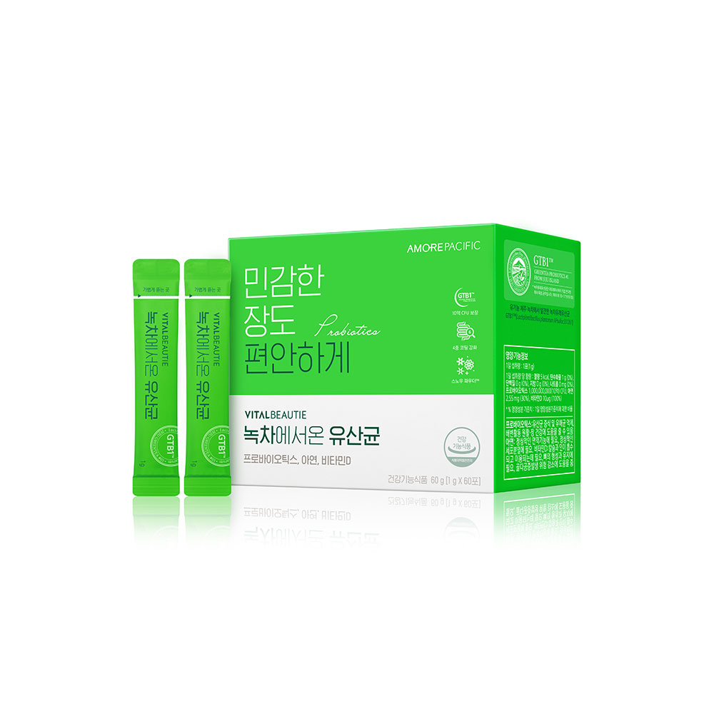 바이탈뷰티 녹차에서 온 유산균 1g x 60포, 2개