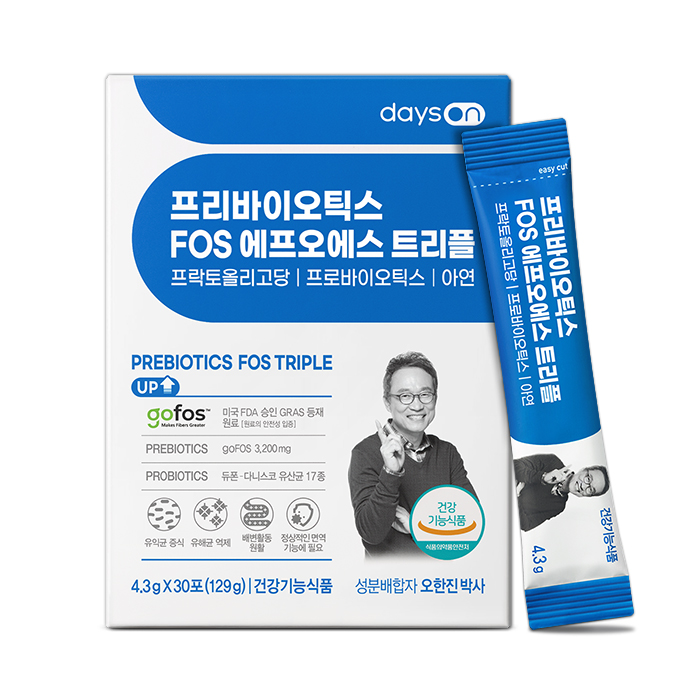 데이즈온 <b>프리바이오틱스</b> FOS 트리플 4.3g x 30포, 6개