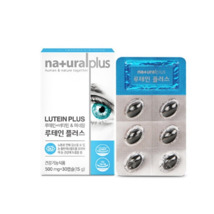 <b>내츄럴플러스</b> 루테인 플러스 500mg x 30캡슐, 6개