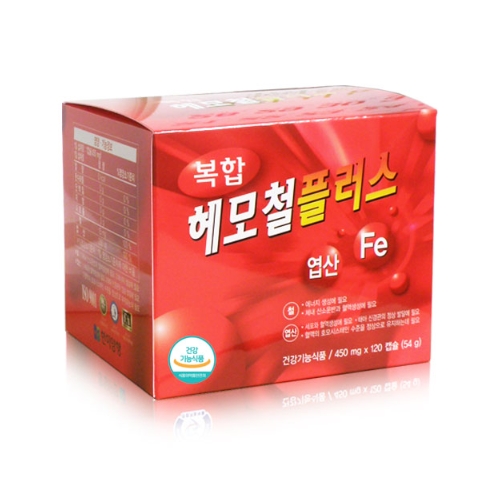 한미양행 복합 헤모철 플러스 450mg x 120캡슐, 1개