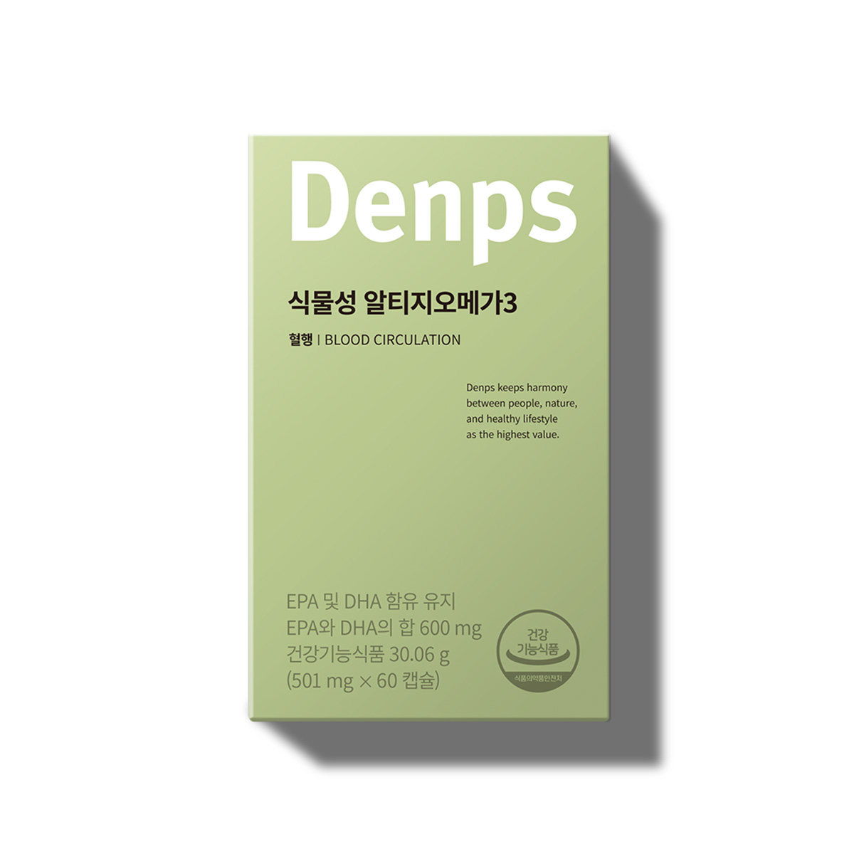 덴프스 식물성 알티지 오메가3 501mg x 60캡슐, 3개