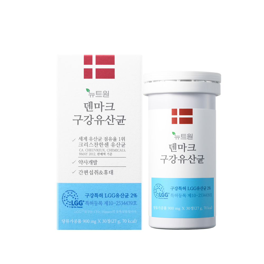 뉴트원 덴마크 구강유산균 900mg x 30정, 4개