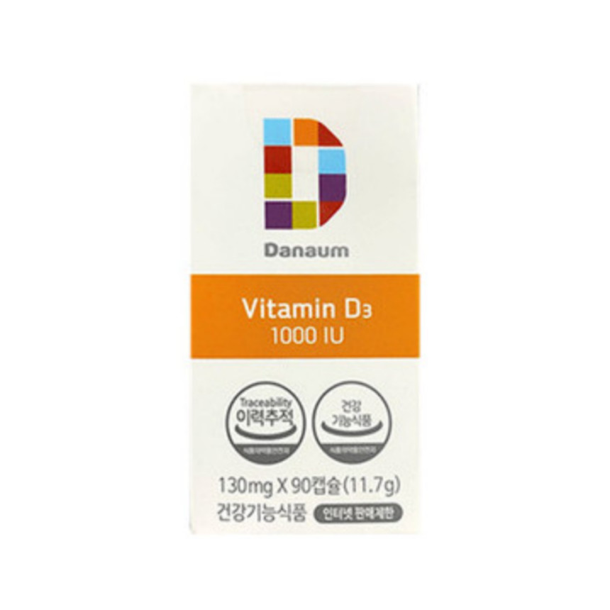 <b>다나음</b> 비타민D 1000IU 130mg x 90캡슐, 1개
