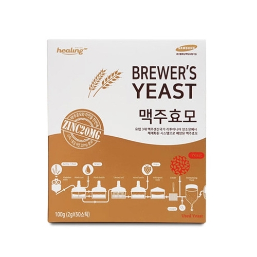 <b>힐링 맥주효모</b> 2g x 50포, 3개