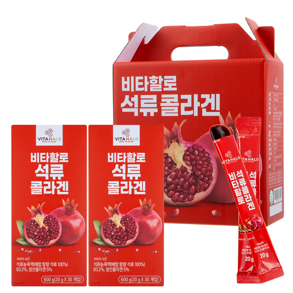 <b>비타할로</b> 석류 콜라겐 선물세트 20g x 60포, 1개