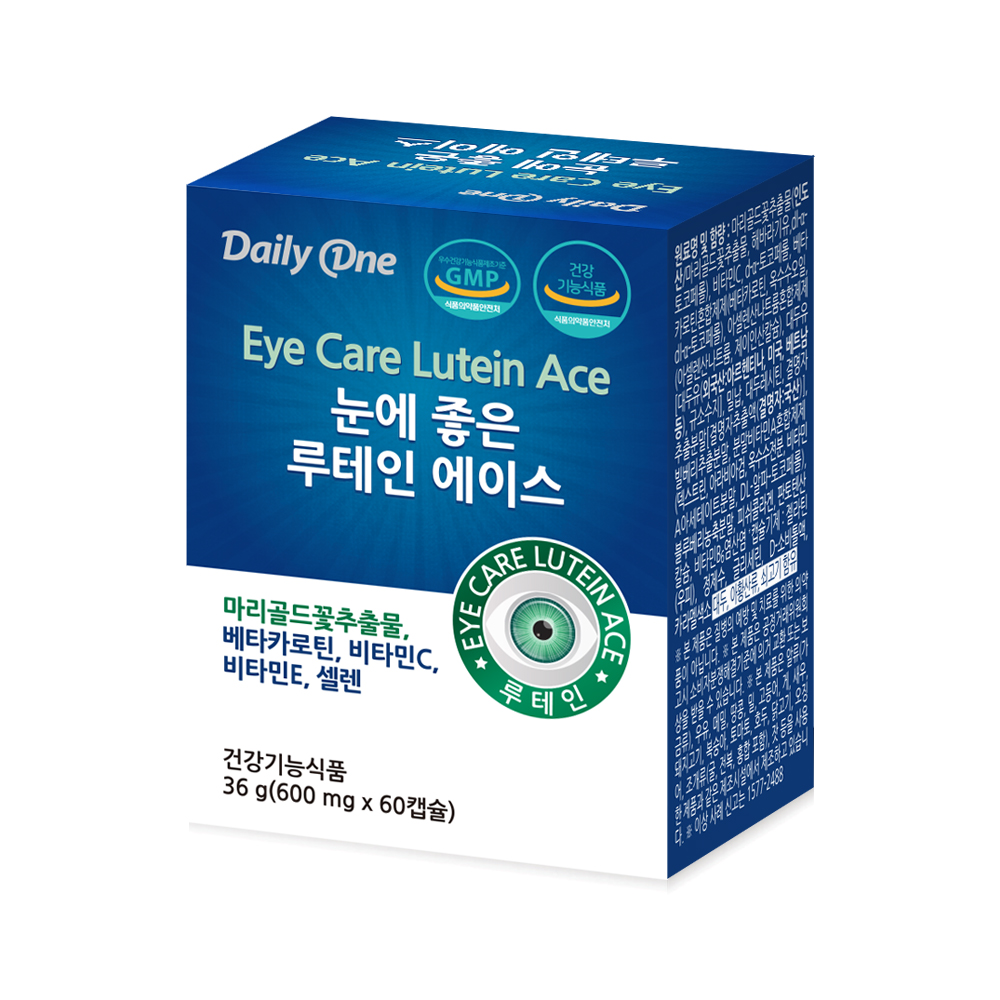 데일리원 눈에 좋은 루테인 에이스 600mg x 60캡슐, 1개