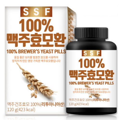 순수식품 100% <b>맥주효모</b>환 120g, 5개