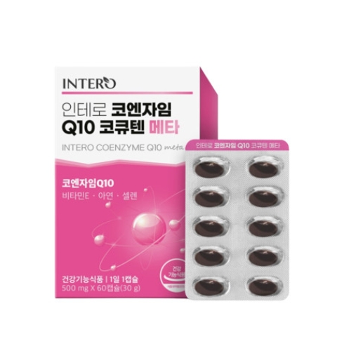 인테로 코엔자임Q10 코큐텐 메타 500mg x 60캡슐, 3개