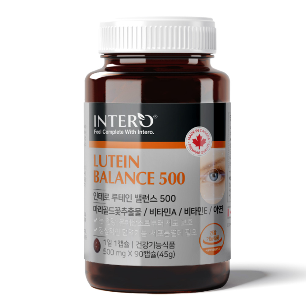 인테로 <b>루테인</b> 밸런스 500mg x 90캡슐, 1개