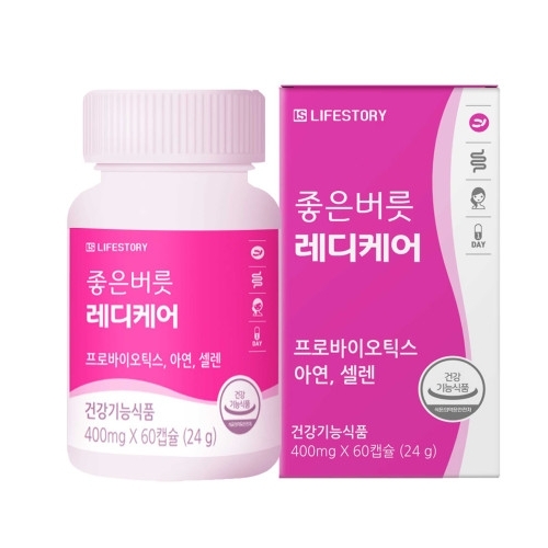 LIFESTORY 좋은버릇 레디<b>케어</b> 400mg x 60캡슐, 1개