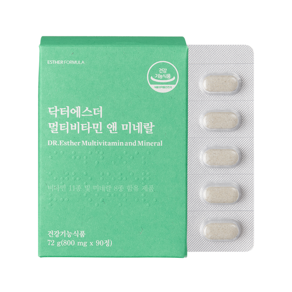 에스더포뮬러 닥터에스더 멀티비타민 앤 <b>미네랄</b> 800mg x 90정, 3개