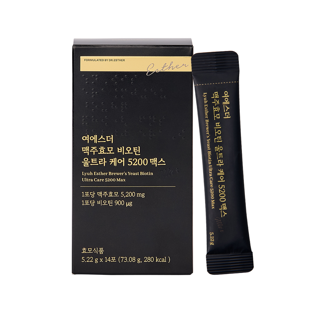 에스더포뮬러 여에스더 <b>맥주효모</b> 비오틴 울트라 케어 5200 맥스 5.22g x 14포, 1개