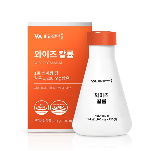 비타민마을 와이즈 <b>칼륨</b> 1200mg x 120정, 1개