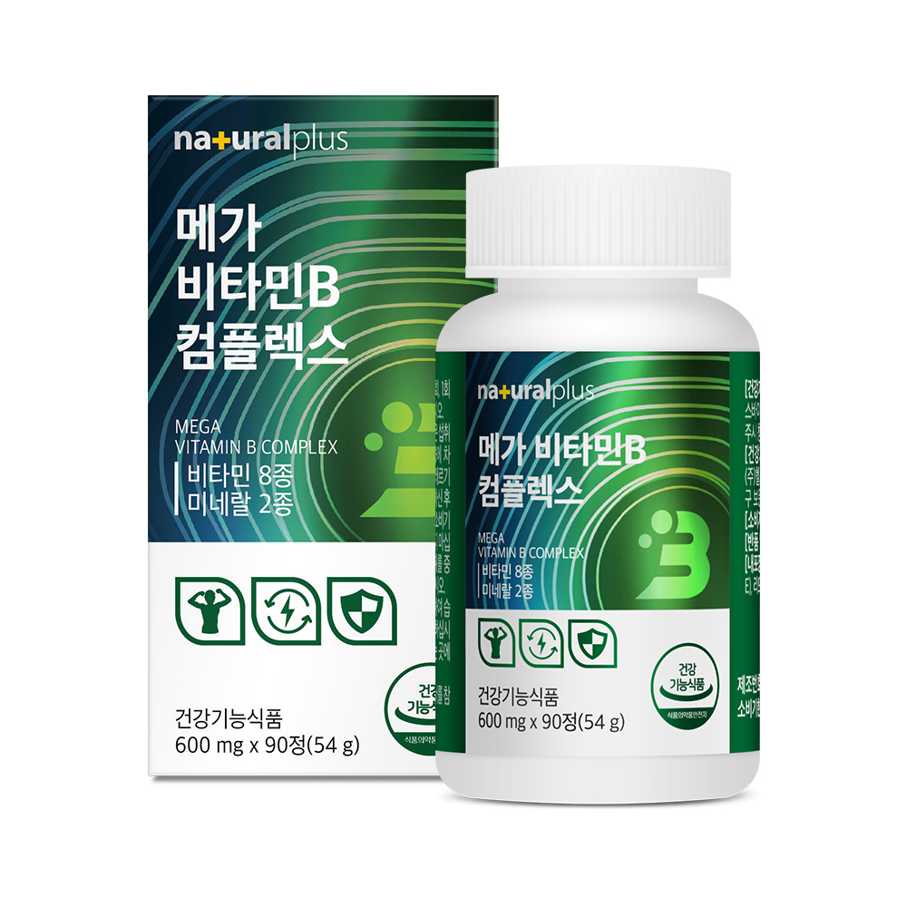 내츄럴플러스 메가 비타민B 컴플렉스 600mg x 90정, 4개