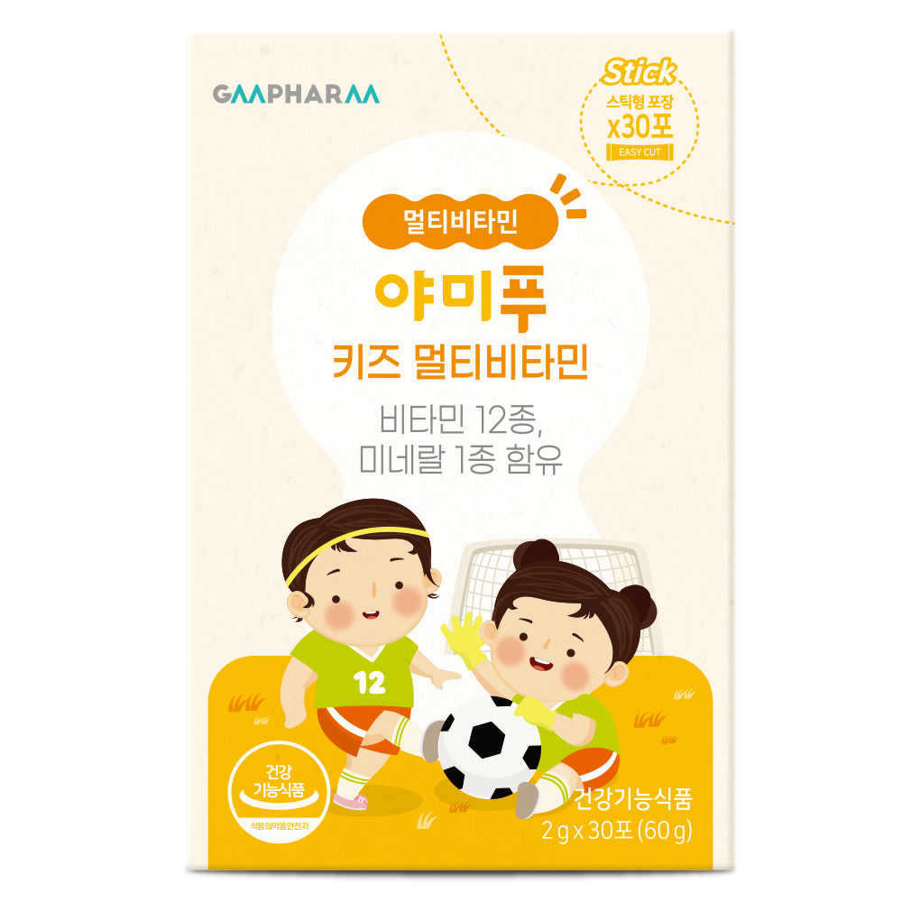 지엠팜 야미푸 키즈 멀티<b>비타민</b> 2g x 30포, 2개