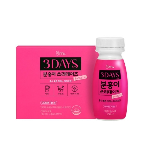 <b>GRN</b> 시즌2 분홍이 쓰리데이즈 100ml x 3개입, 3개