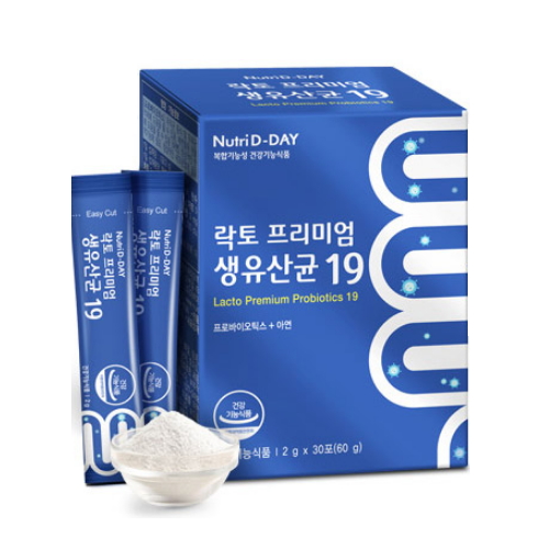뉴트리디데이 락토 <b>프리미엄 생유산균19</b> 2g x 30포, 1개