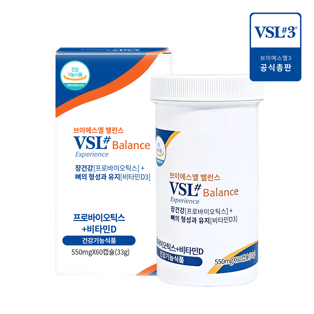 <b>VSL</b>#3 밸런스 580mg x 60캡슐, 1개