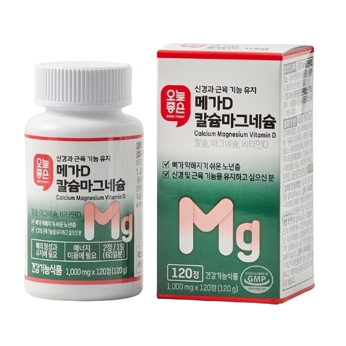 오늘좋은 메가D 칼슘 마그네슘 1000mg x 120정, 1개