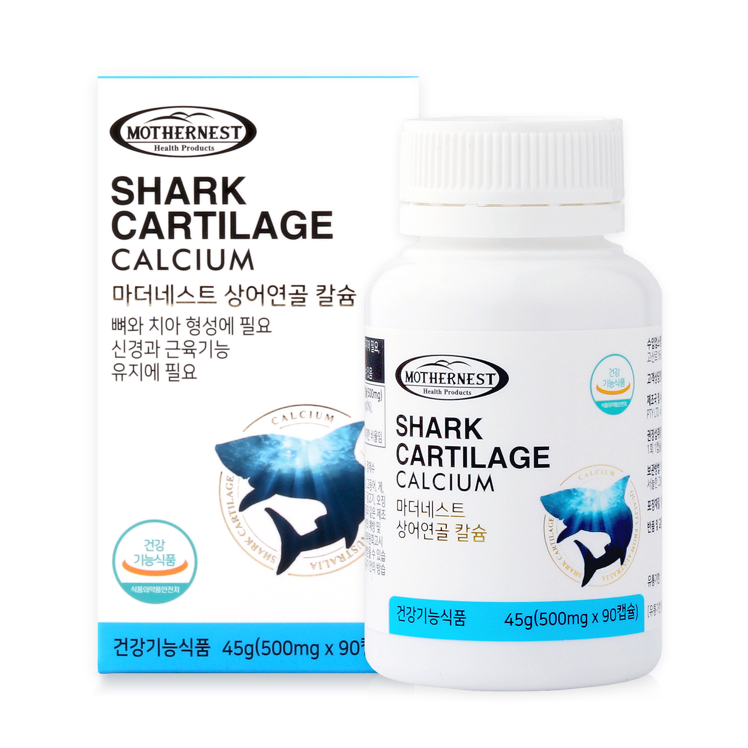 마더네스트 상어연골 칼슘 500mg x 90캡슐, 1개