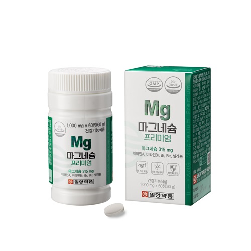 일양약품 <b>마그네슘</b> <b>프리미엄</b> 1000mg x 60정, 1개