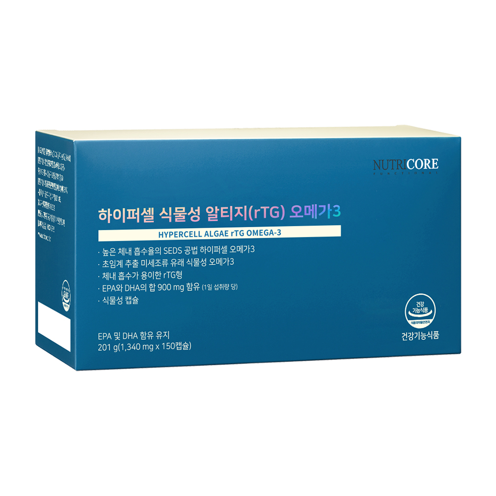 뉴트리코어 하이퍼셀 <b>식물성 오메가</b>3 1340mg x 150캡슐, 1개