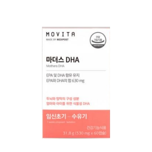 모비타 <b>마더스 DHA</b> 530mg x 60캡슐, 1개
