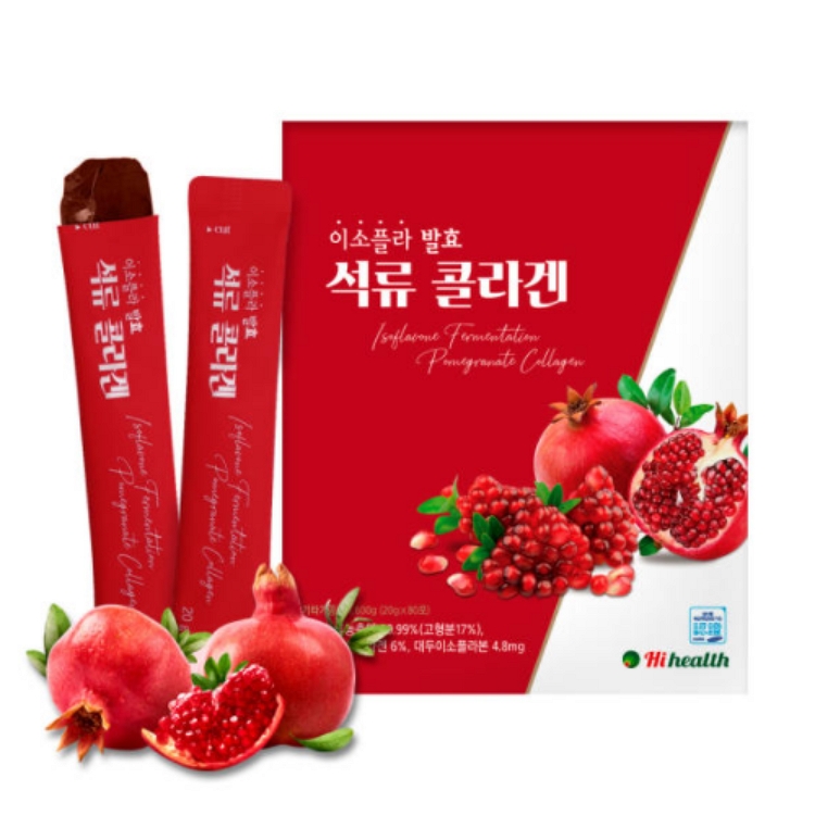하이헬스 이소플라 발효 석류 콜라겐 20g x 80포, 1개