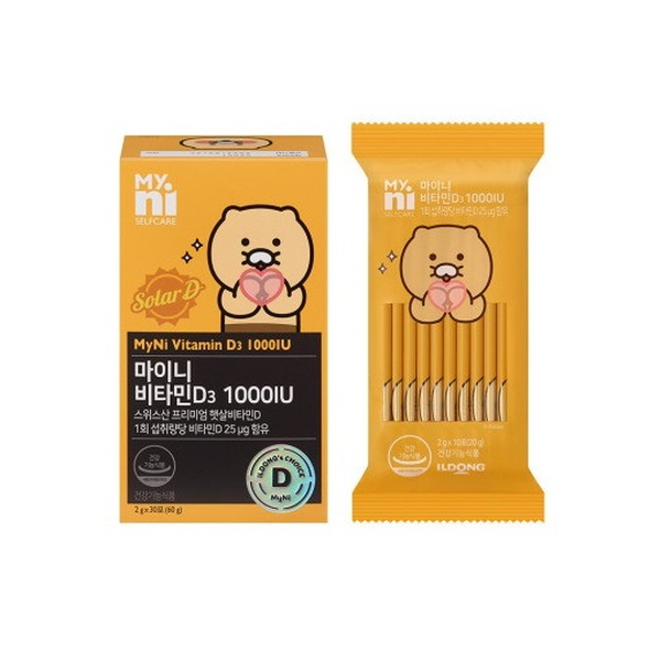 마이니 <b>비타민D3</b> 1000IU 2g x 30포, 1개