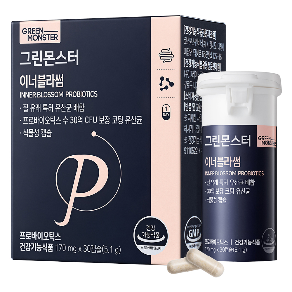 그린몬스터 이너블라썸 170mg x 30캡슐, 1개