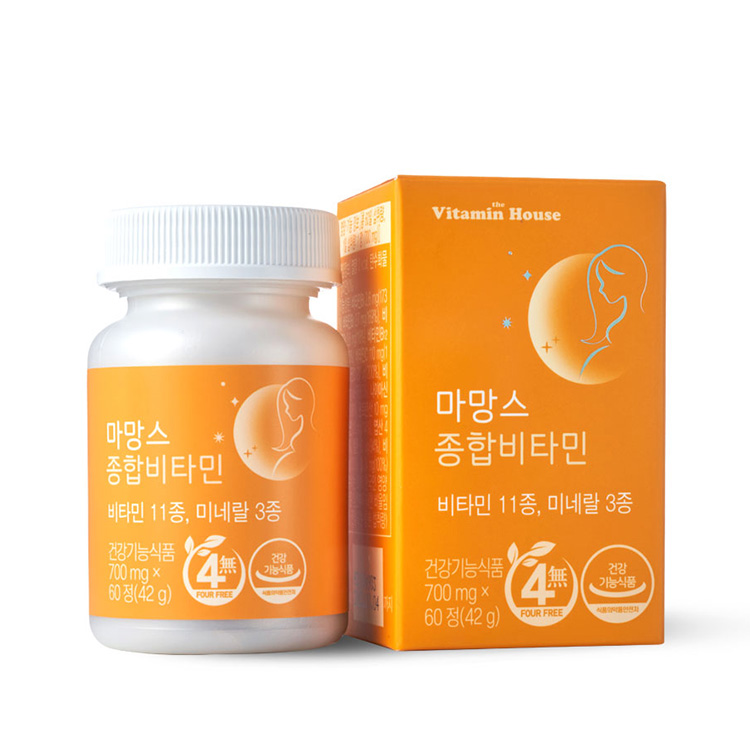 비타민하우스 마망스 종합비타민 700mg x 60정, 3개