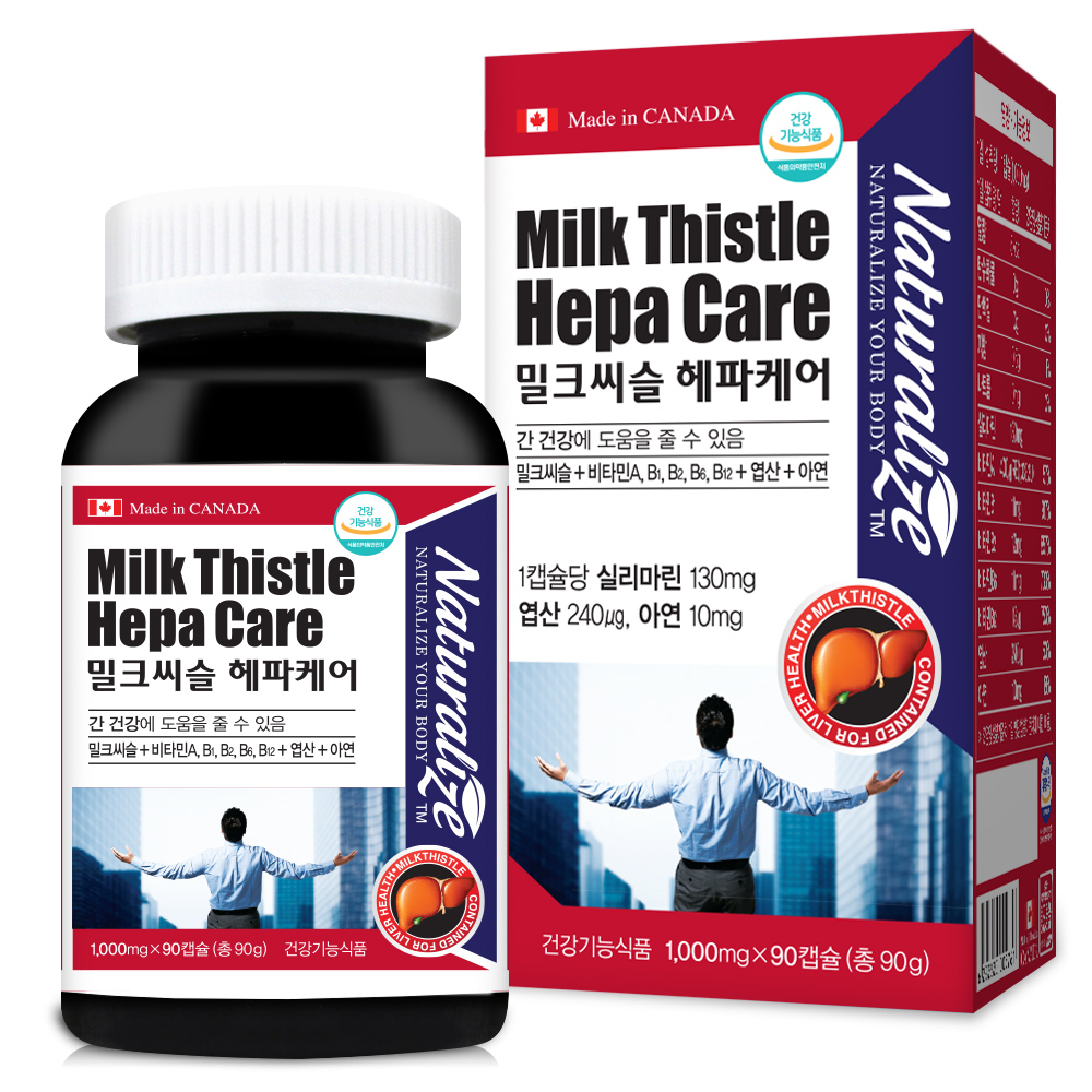 네추럴라이즈 밀크씨슬 헤파<b>케어</b> 1000mg x 90캡슐, 1개