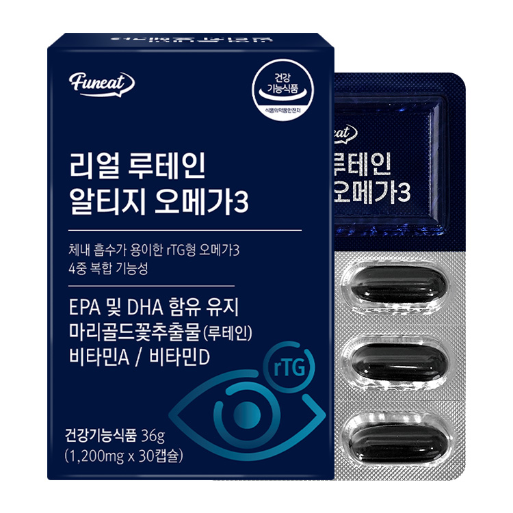 퍼니트 리얼 루테인 알티지오메가3 1200mg x 30캡슐, 6개