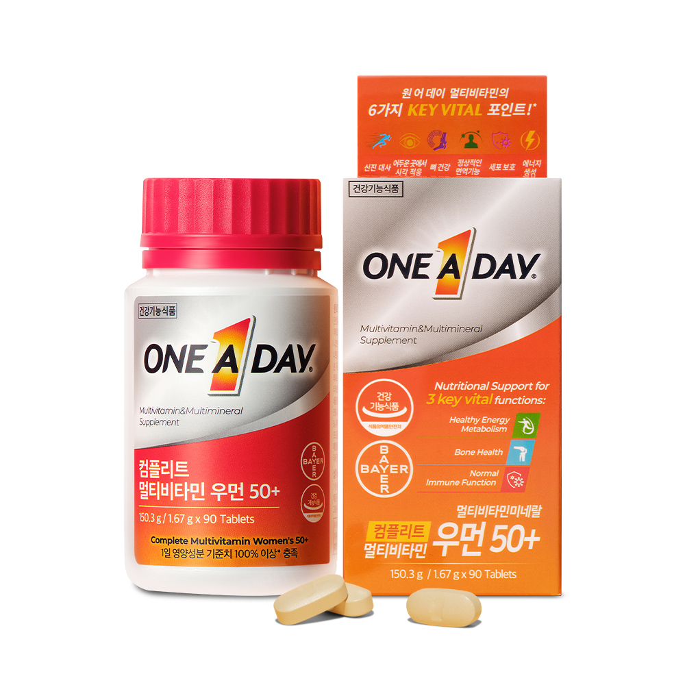 원어데이 <b>컴플리트 멀티</b>비타민 우먼 50+ 1.67g x 90정, 1개