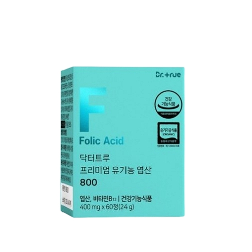 닥터트루 프리미엄 <b>유기농 엽산</b> 800 400mg x 60정, 1개