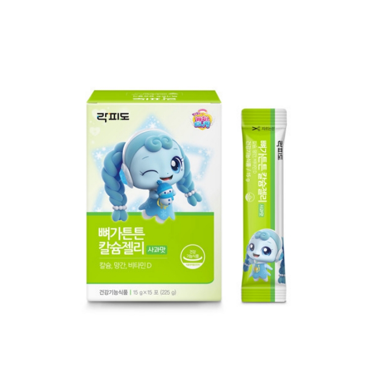 락피도 뼈가튼튼 칼슘젤리 사과맛 15g x 15포, 1개