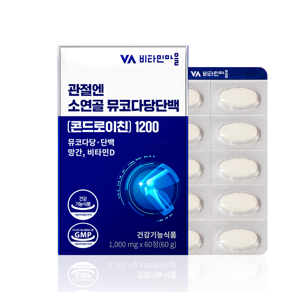 비타민마을 관절엔 소연골 뮤코다당단백 콘드로이친 1200 1000mg x 60정, 6개